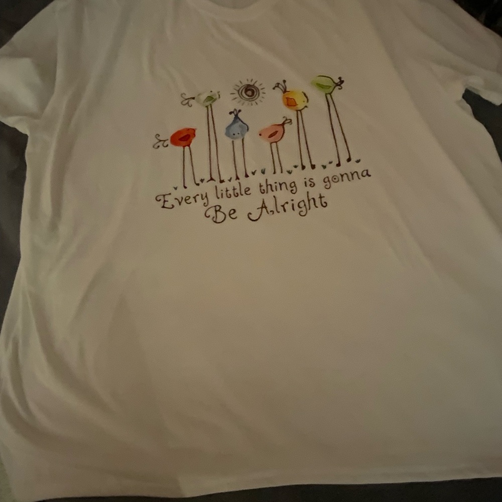 White Graphic T-Shirt with Colorful Design